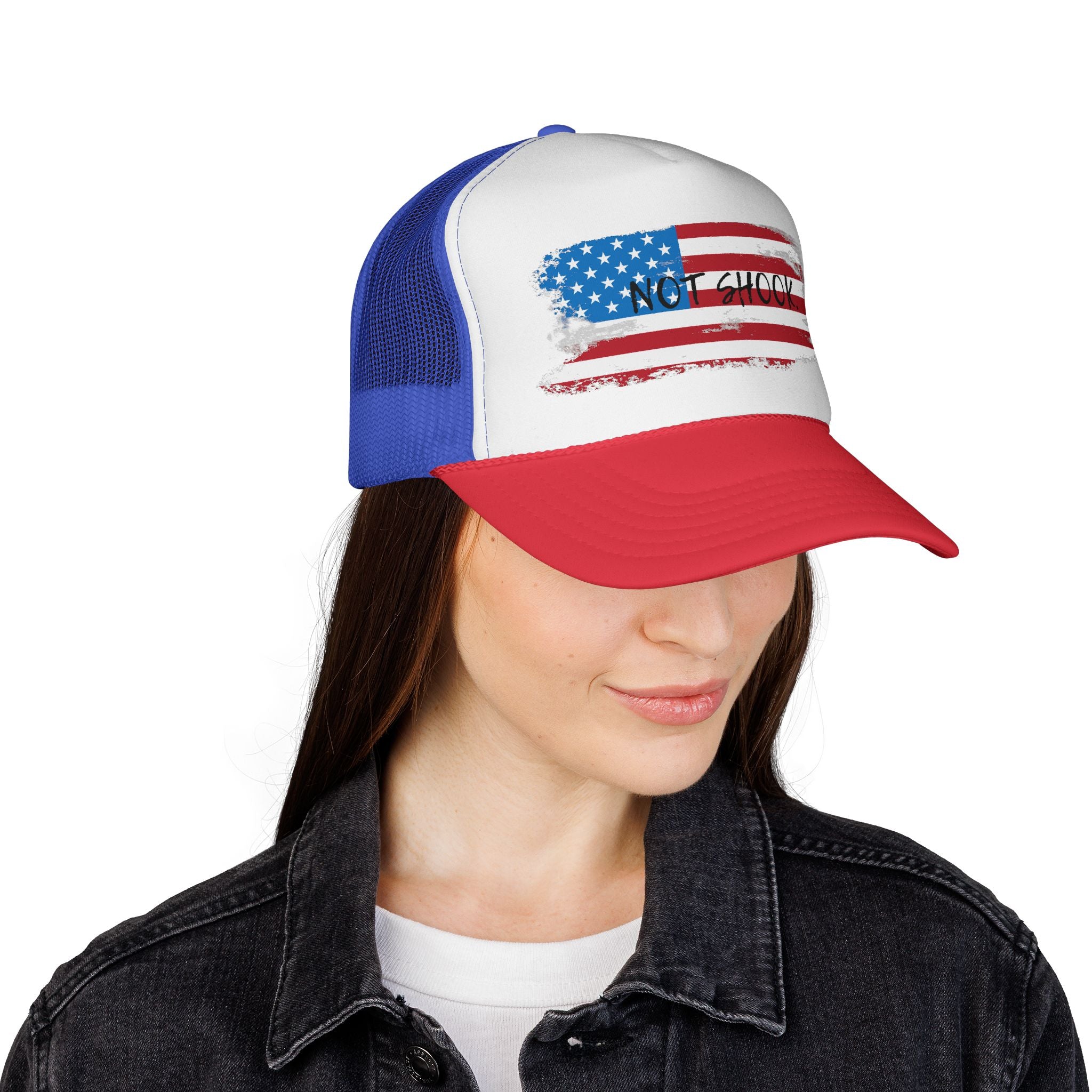Patriotic Trucker Cap, American Flag Hat, Casual Summer Headwear, Outdoor Fishing Gear, Unique Gift for Holidays