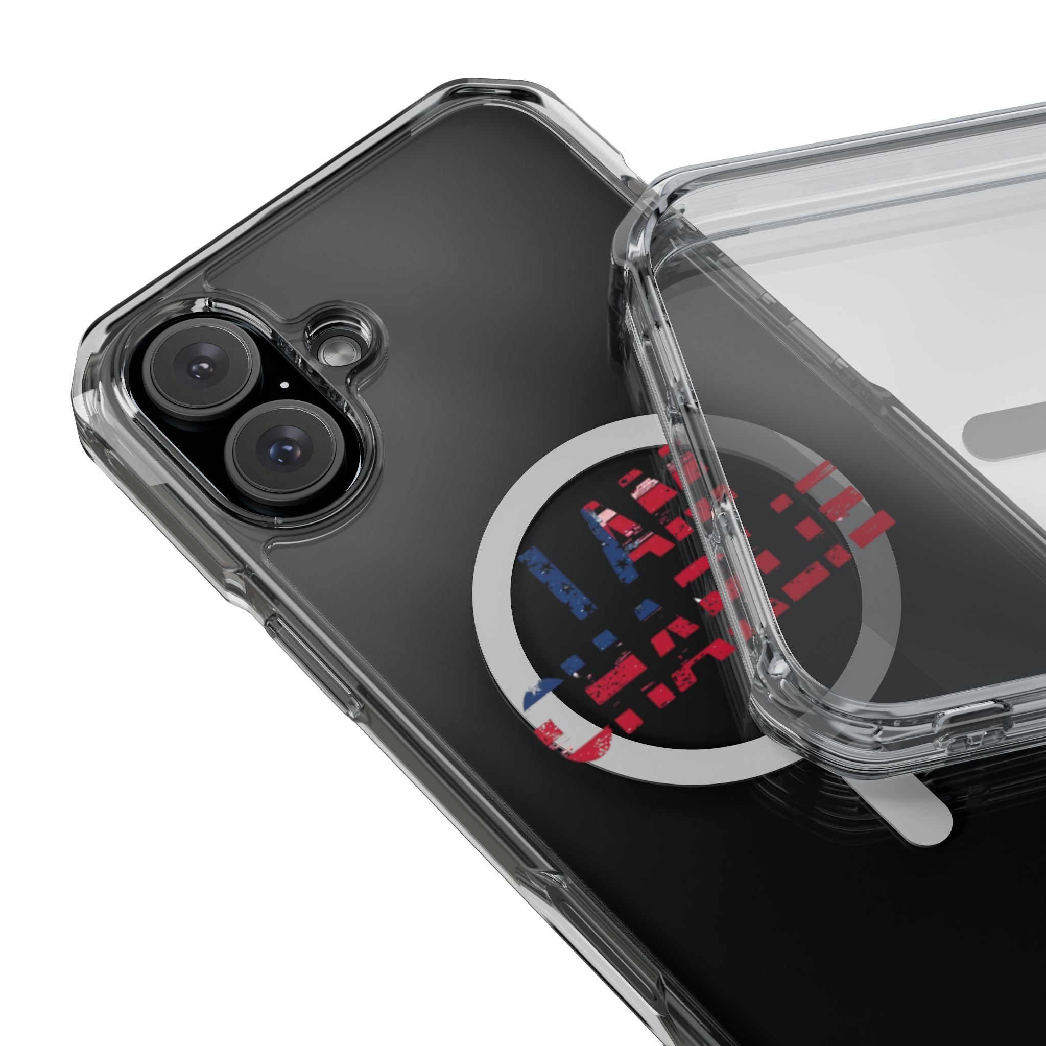 Patriotic Magnetic Phone Case - I Am Charlie Design, Clear Impact Case for iPhone, Phone Accessory, Gift for Patriots, 4th of July